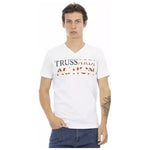 Trussardi Action White Cotton Men T-Shirt TR-22869-XXL