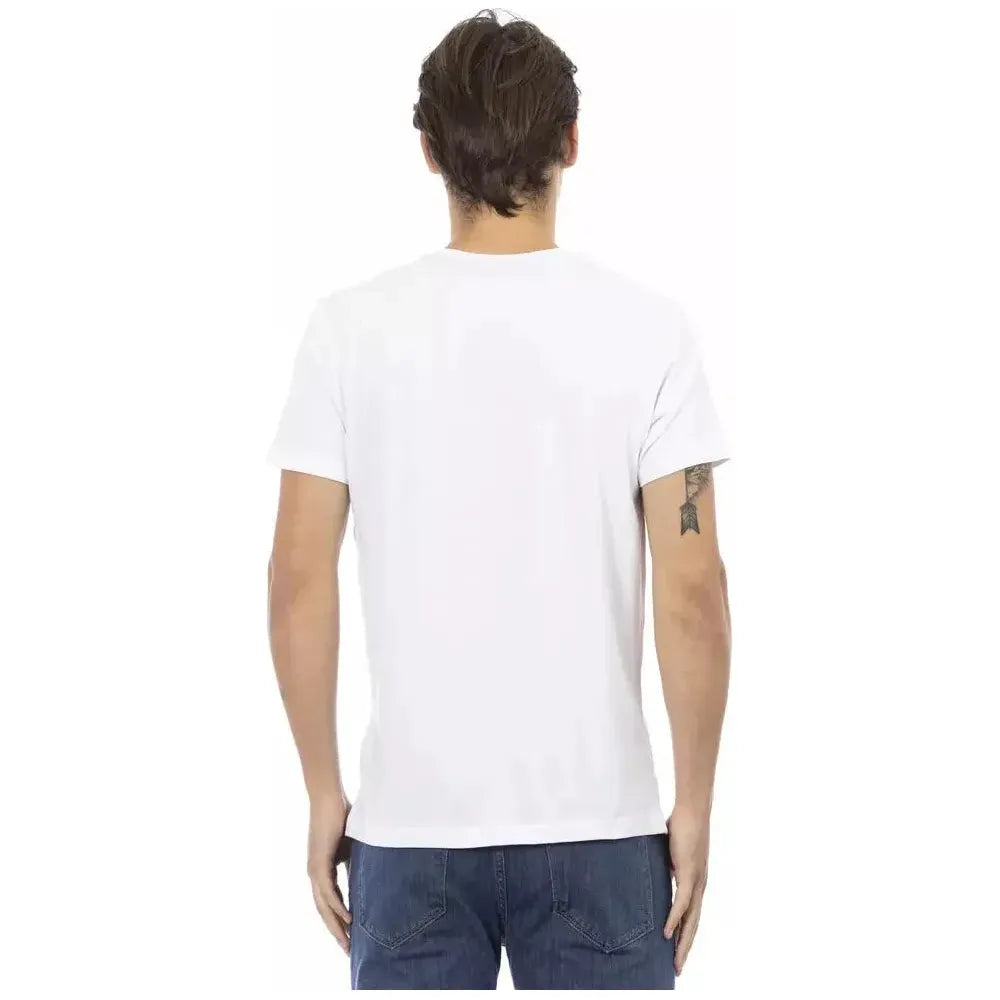 Trussardi Action White Cotton Men T-Shirt TR-22869-XXL
