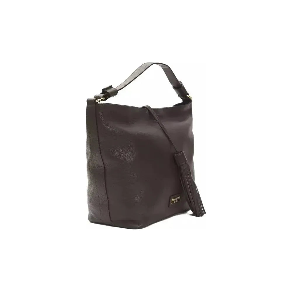 Pompei Donatella Brown Leather Women Shoulder Bag PO-5804