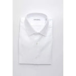 Robert Friedman White Cotton Men's Shirt RO-20401-XL