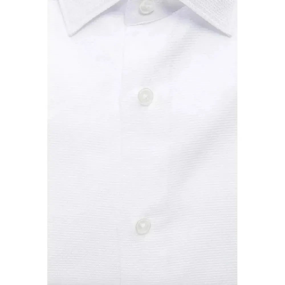 Robert Friedman White Cotton Men's Shirt RO-20401-XL