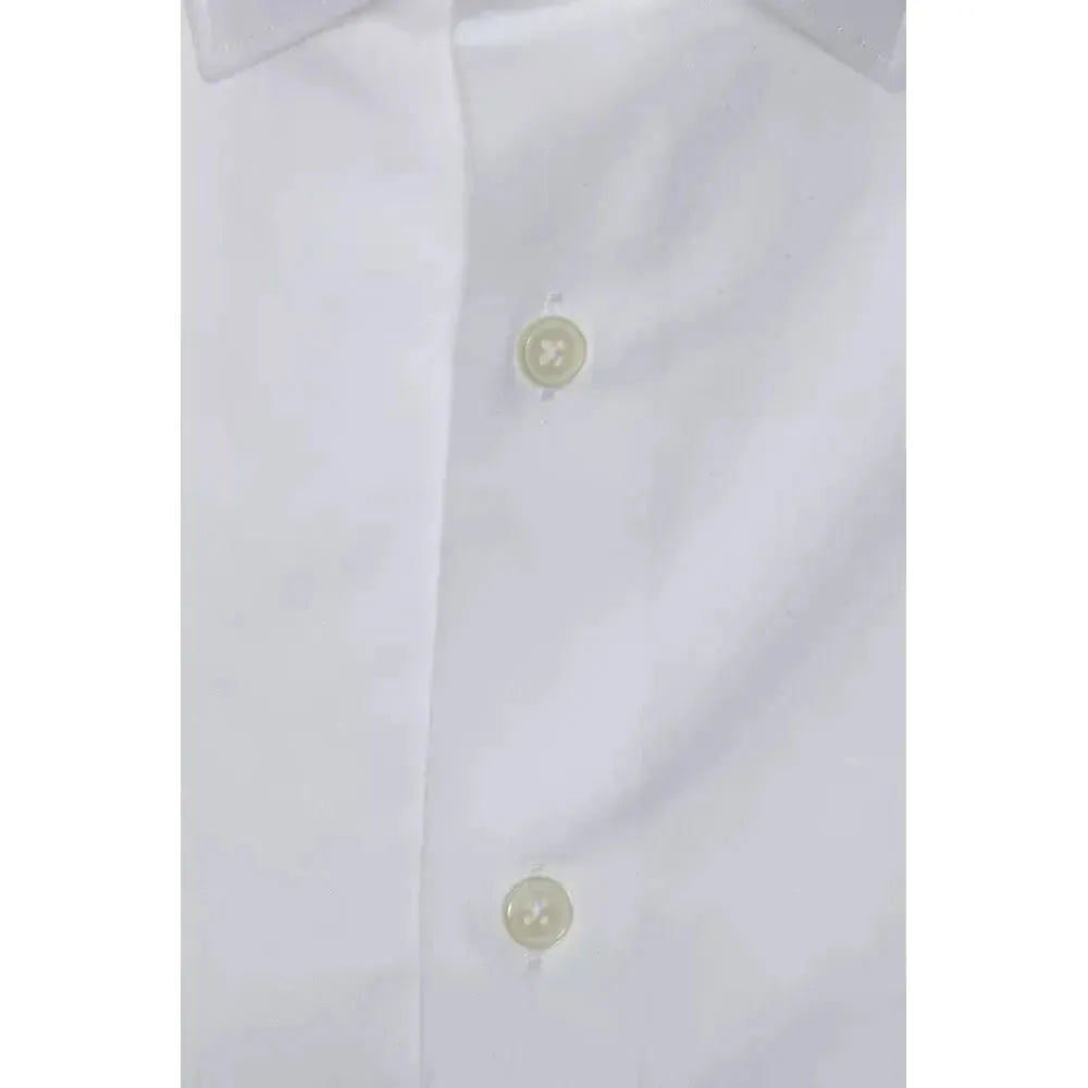 Robert Friedman White Cotton Men Shirt RO-20412-M