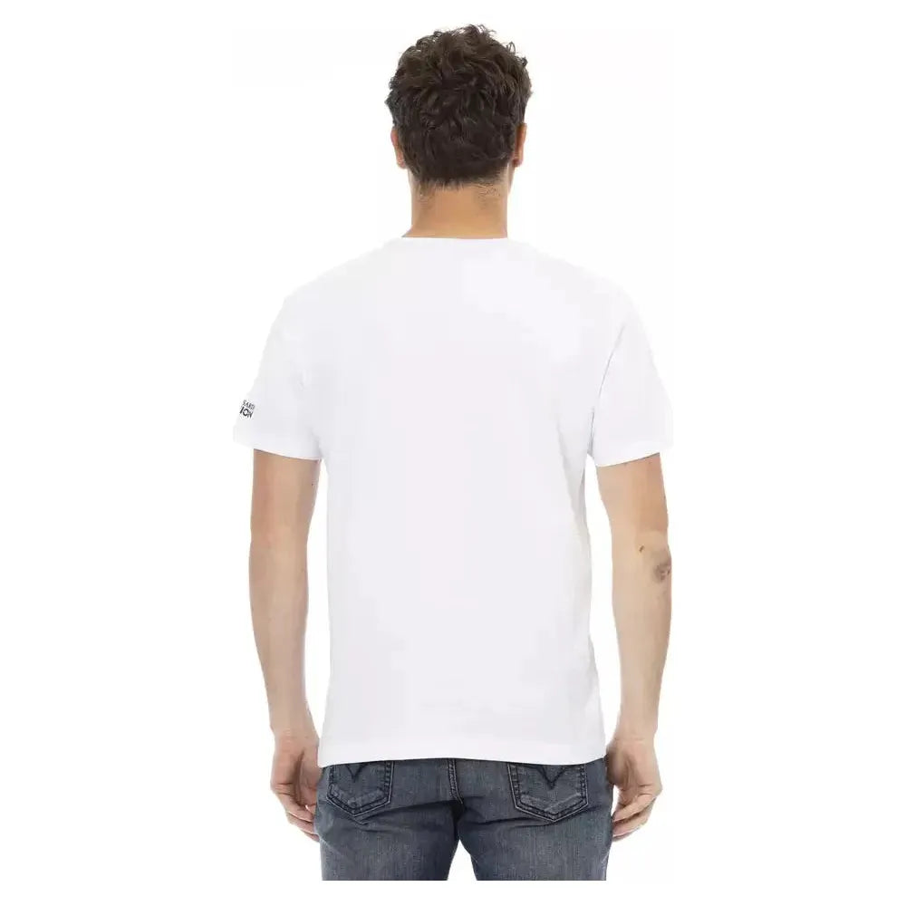 Trussardi Action White Cotton Men T-Shirt TR-22776-S