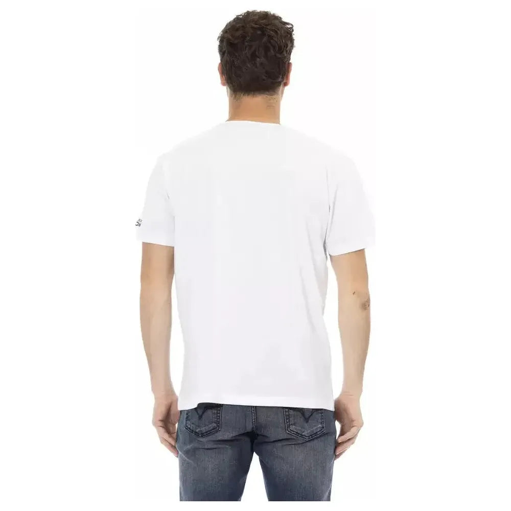 Trussardi Action White Cotton Men T-Shirt TR-22775-XXL