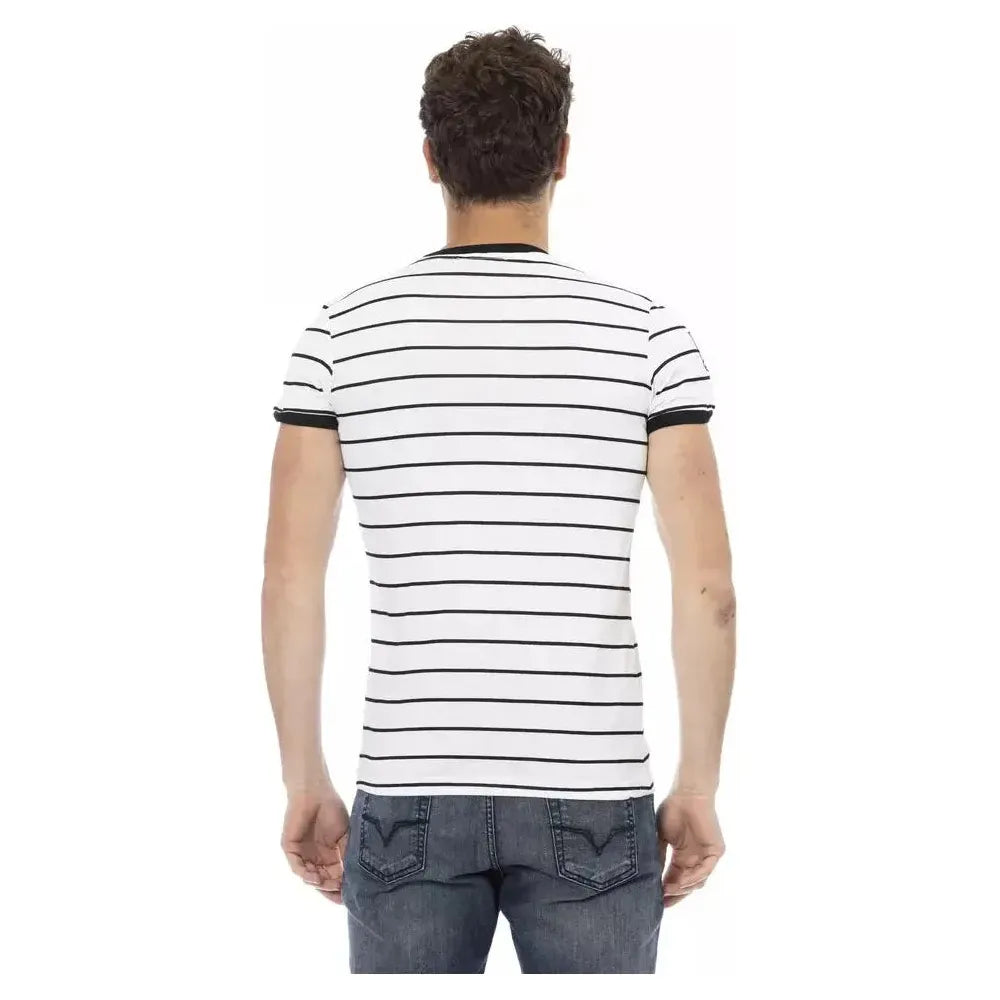 Trussardi Action White Cotton Men T-Shirt TR-22771-XL
