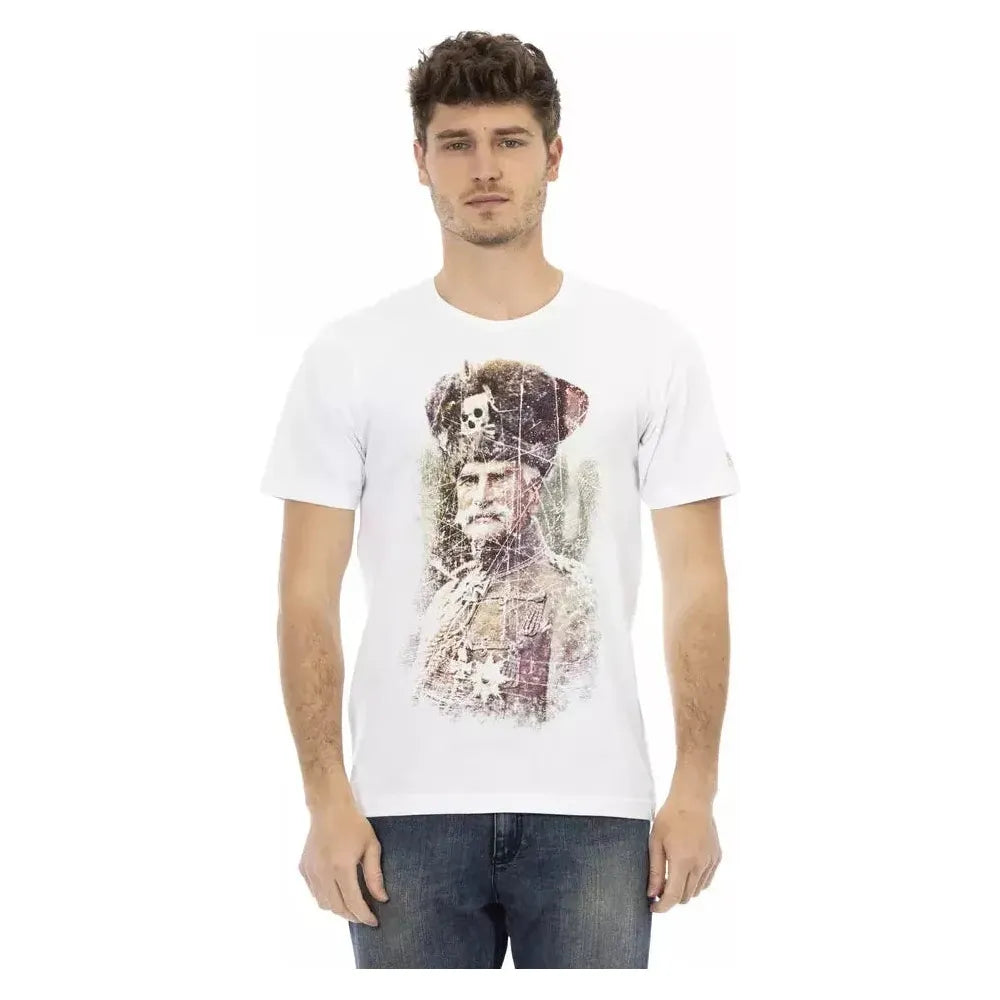 Trussardi Action White Cotton Men T-Shirt TR-22688-M