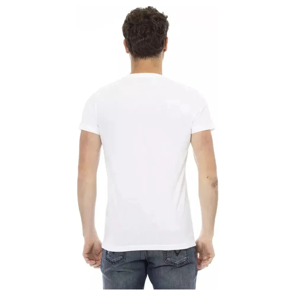 Trussardi Action White Cotton Men T-Shirt TR-22683-XL