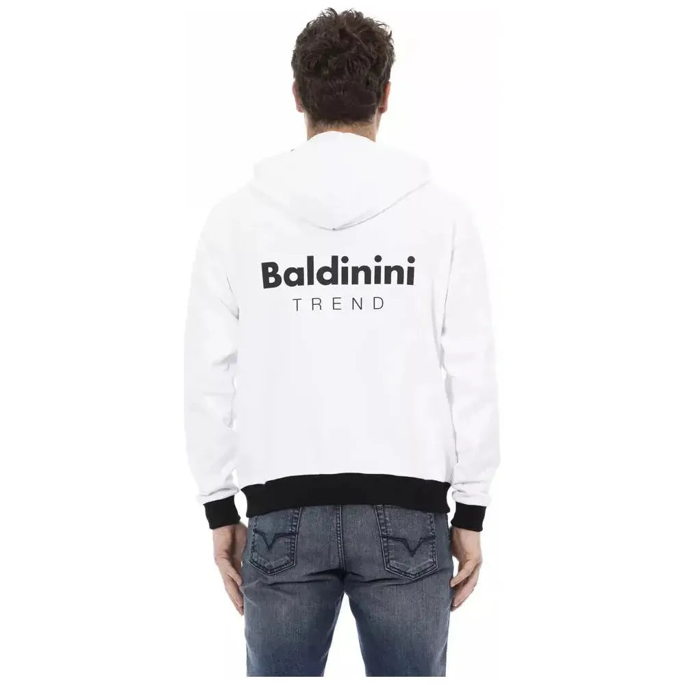 Baldinini Trend White Cotton Men Sweater BA-22610-3XL