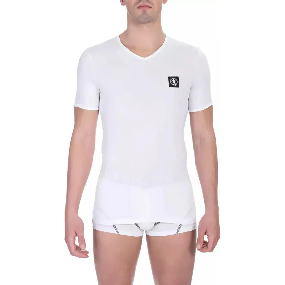 Bikkembergs White Cotton Men's T-Shirt BI-21814-S