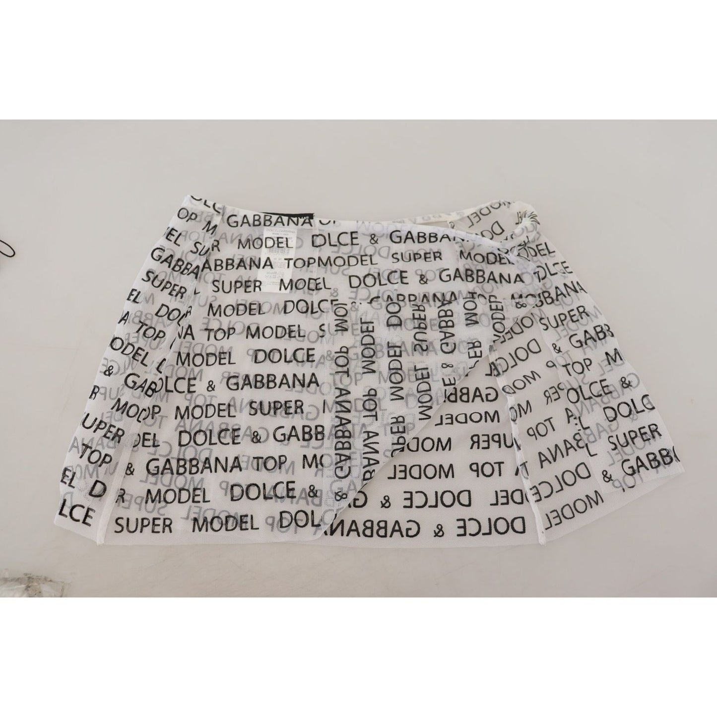 Dolce & Gabbana White Logo See Through A-line Mini Skirt SKI1902 - 40