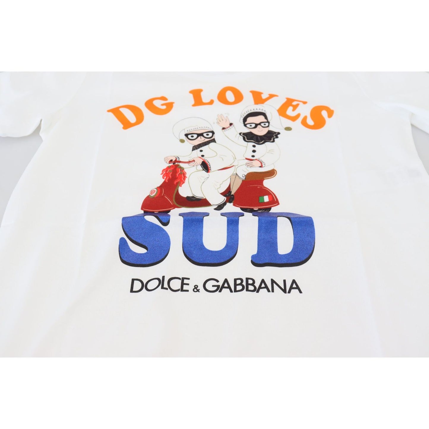 Dolce & Gabbana White Cotton DG Loves SUD T-shirt TSH8086- 36