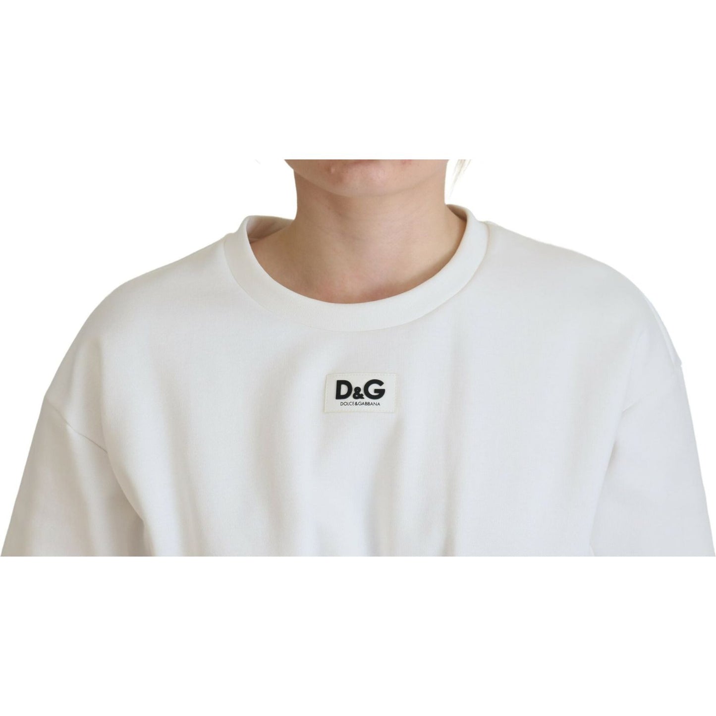 Dolce & Gabbana White Corset Stretch Cotton Top T-shirt TSH83230- 42