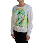 Versace Jeans White Graphic Print Long Sleeves Sweater TSH83834- 38