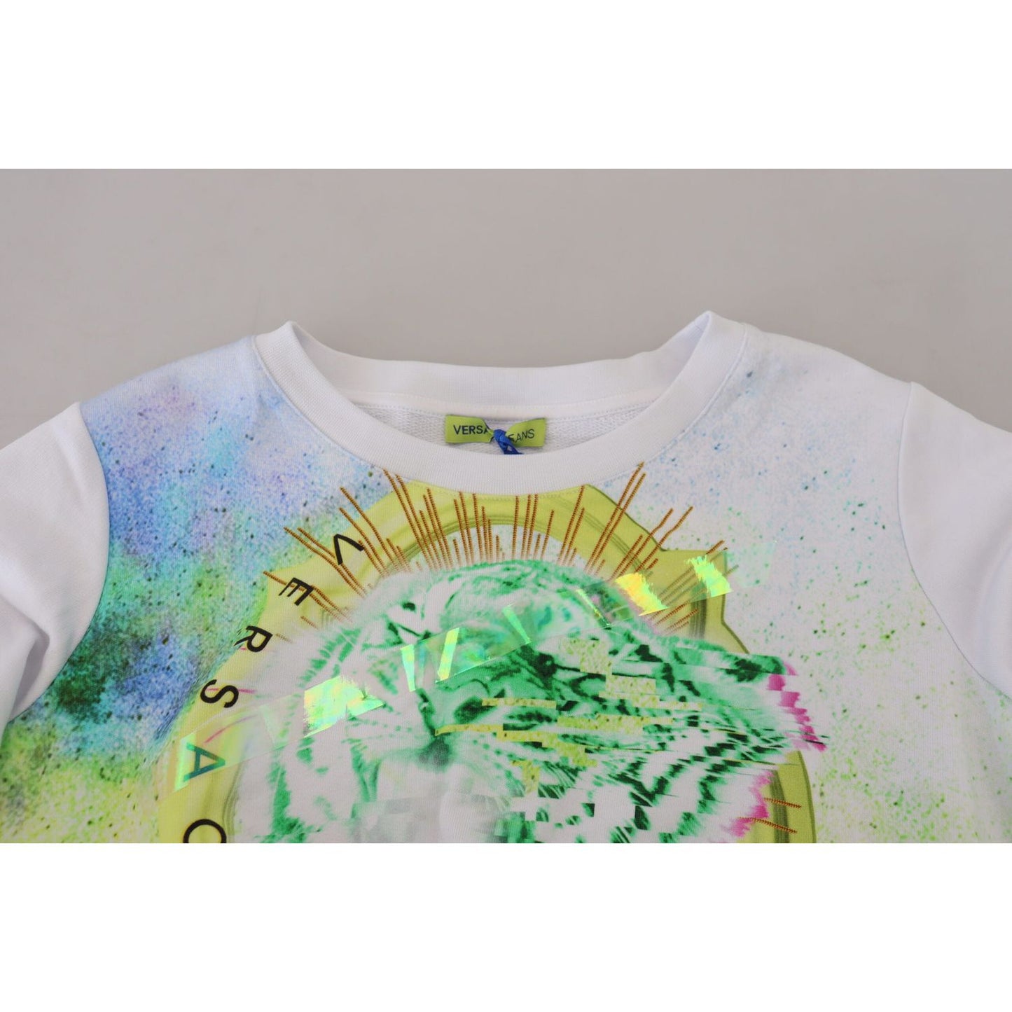 Versace Jeans White Graphic Print Long Sleeves Sweater TSH83834- 38