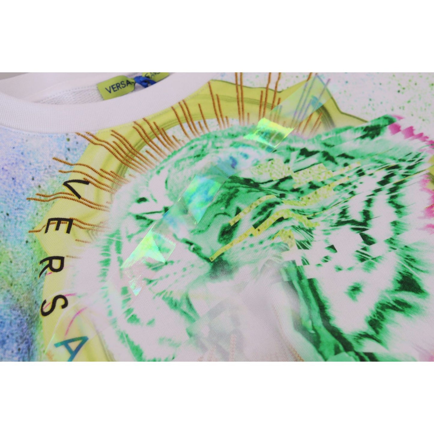 Versace Jeans White Graphic Print Long Sleeves Sweater TSH83834- 38