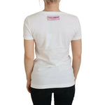 Dolce & Gabbana White Rose DGLogo Printed Short Sleeves Top TSH83151 -36