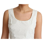 Dolce & Gabbana White Polka Dotted Cotton A-Line Dress DR2753- 42