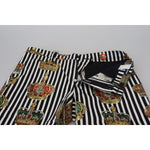 Dolce & Gabbana White Cotton Stretch Crown Trouser Pants PAN74755-44