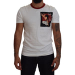 Dolce & Gabbana Cotton White Logo Print Crewneck T-shirt TSH83977-42