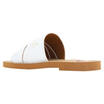 Chloé Elegant White Cotton Slide Sandals 7614027012590
