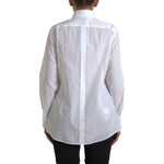 Dolce & Gabbana Cotton Collared Long Sleeves Shirt White TSH84086-46