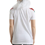 Dolce & Gabbana White Cotton Christmas Sequin Fur T-shirt TSH84218-36