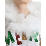 Dolce & Gabbana White Cotton Christmas Sequin Fur T-shirt TSH84218-36