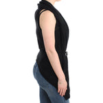 Costume National Black sleeveless knitted cardigan