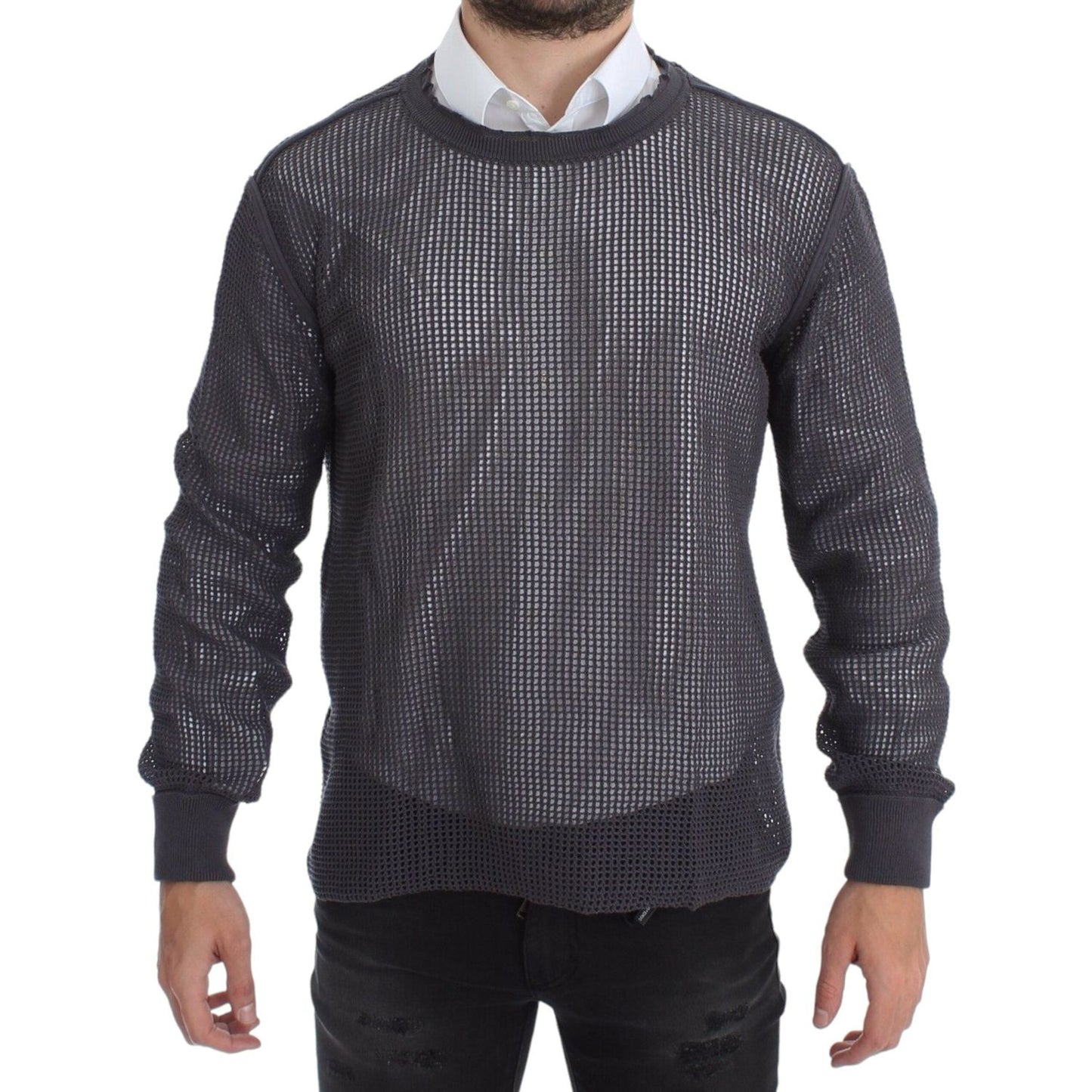 Dolce & Gabbana Purple Runway Netz Pullover Netted Sweater