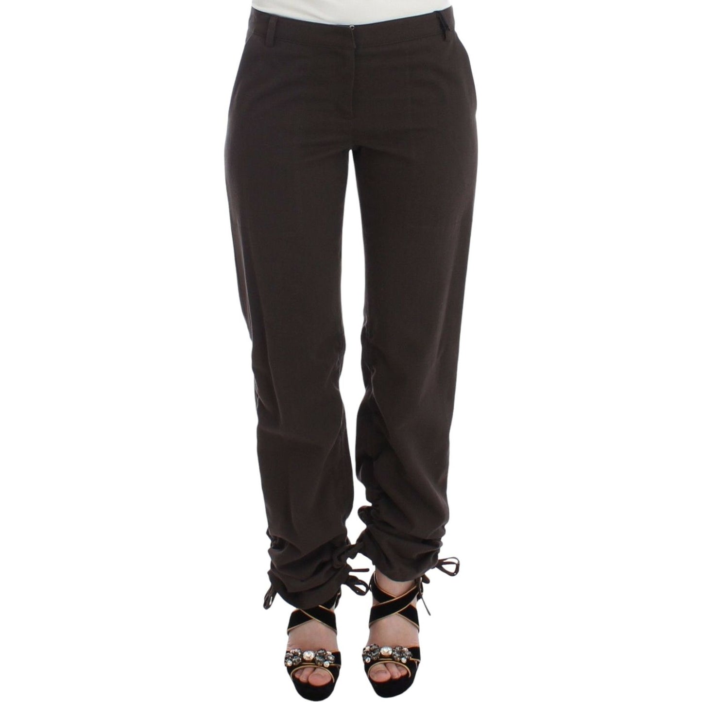 Ermanno Scervino Brown Chinos Casual Dress Pants Khakis