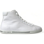Dolce & Gabbana White Saint Tropez High Top Men Sneakers Shoes MV5417-40