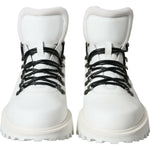 Dolce & Gabbana White Vulcano Trekking Ankle Boots Shoes MV5437-40.5
