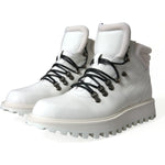 Dolce & Gabbana White Vulcano Trekking Ankle Boots Shoes MV5437-40.5