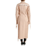 Dolce & Gabbana Beige Cotton Single Breasted Long Coat Jacket JKT3700-40