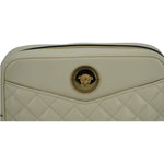 Versace Elegant White Leather Camera Shoulder Bag 8056204191268