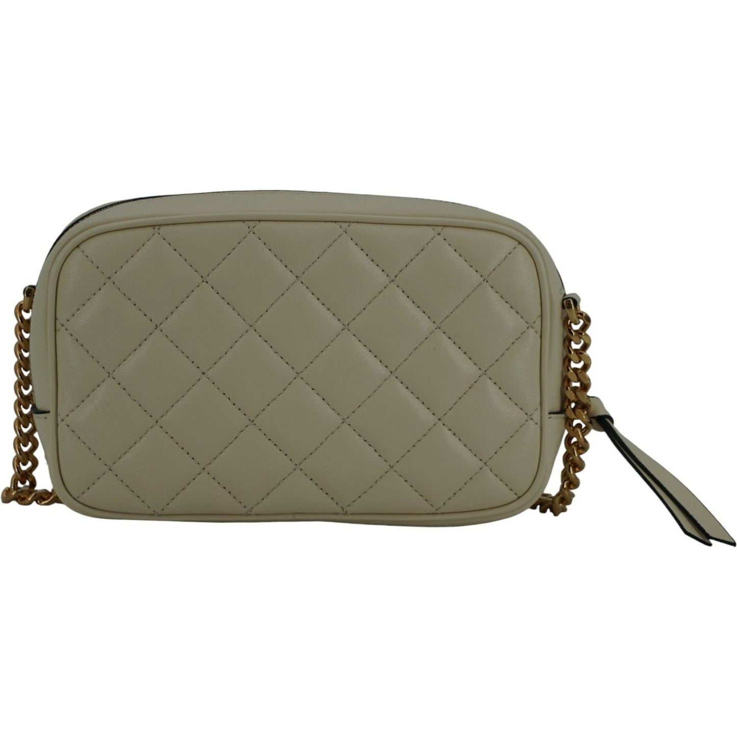 Versace Elegant White Lamb Leather Camera Bag 8056204191183