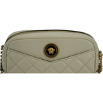 Versace Elegant White Lamb Leather Camera Bag 8056204191183