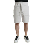 Dolce & Gabbana Beige Cotton Corduroy Logo Bermuda Shorts PAN75067-48