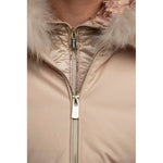 Yes Zee Beige Polyamide Women's Jacket YE-10552-XL