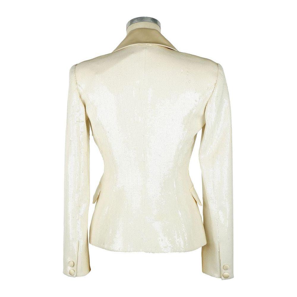 Elisabetta Franchi White Polyester Women Blazer EL-8358-IT40|S