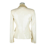 Elisabetta Franchi White Polyester Women Blazer EL-8358-IT40|S