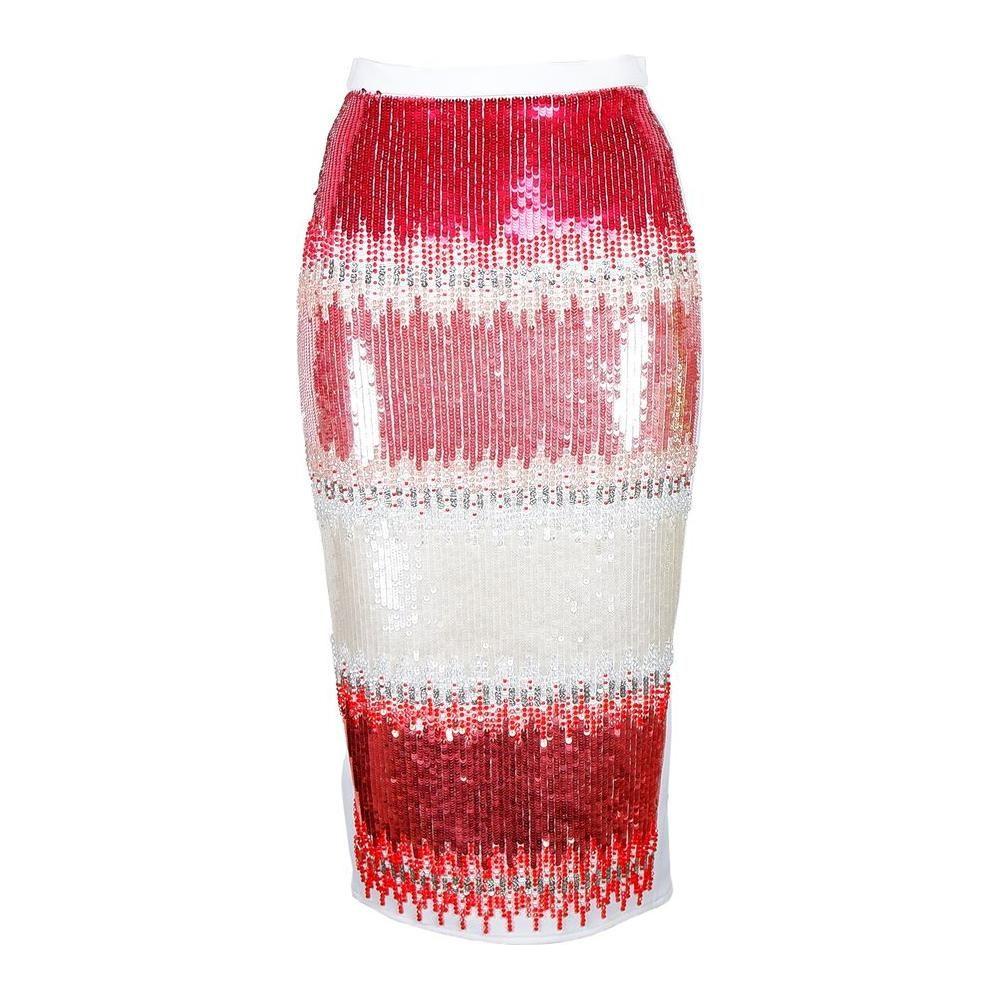 Elisabetta Franchi White Polyester Women Skirt EL-8354-IT40|S