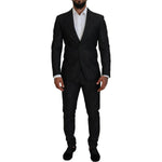 Dsquared² Black Cotton Single Breasted 2 Piece MIAMI Suit Dsquared² Black