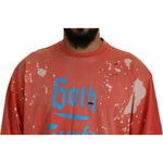 Dsquared² Orange Printed Long Sleeves Pullover Sweater TSH83527-48