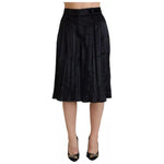 Dsquared² Black Pleated High Waist Wide Leg Cropped Pants Dsquared² Rosy Brown