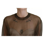Dolce & Gabbana Black Transparent Crewneck Long Sleeves Top TSH83739-40