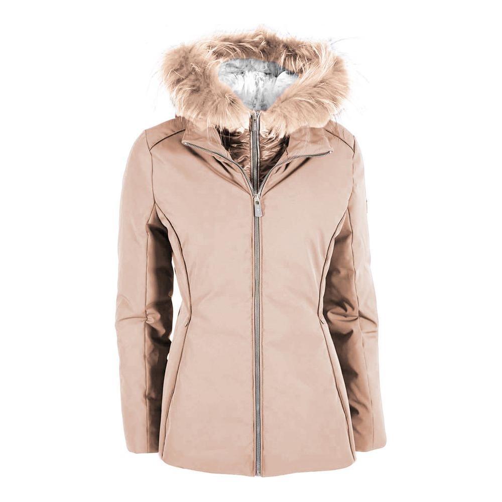 Yes Zee Beige Polyamide Women Jacket YE-7366-XS