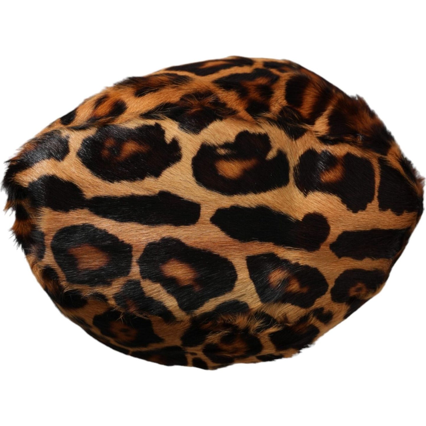 Dolce & Gabbana Brown Leopard Fur Women Bucket Hat HAT9555-58
