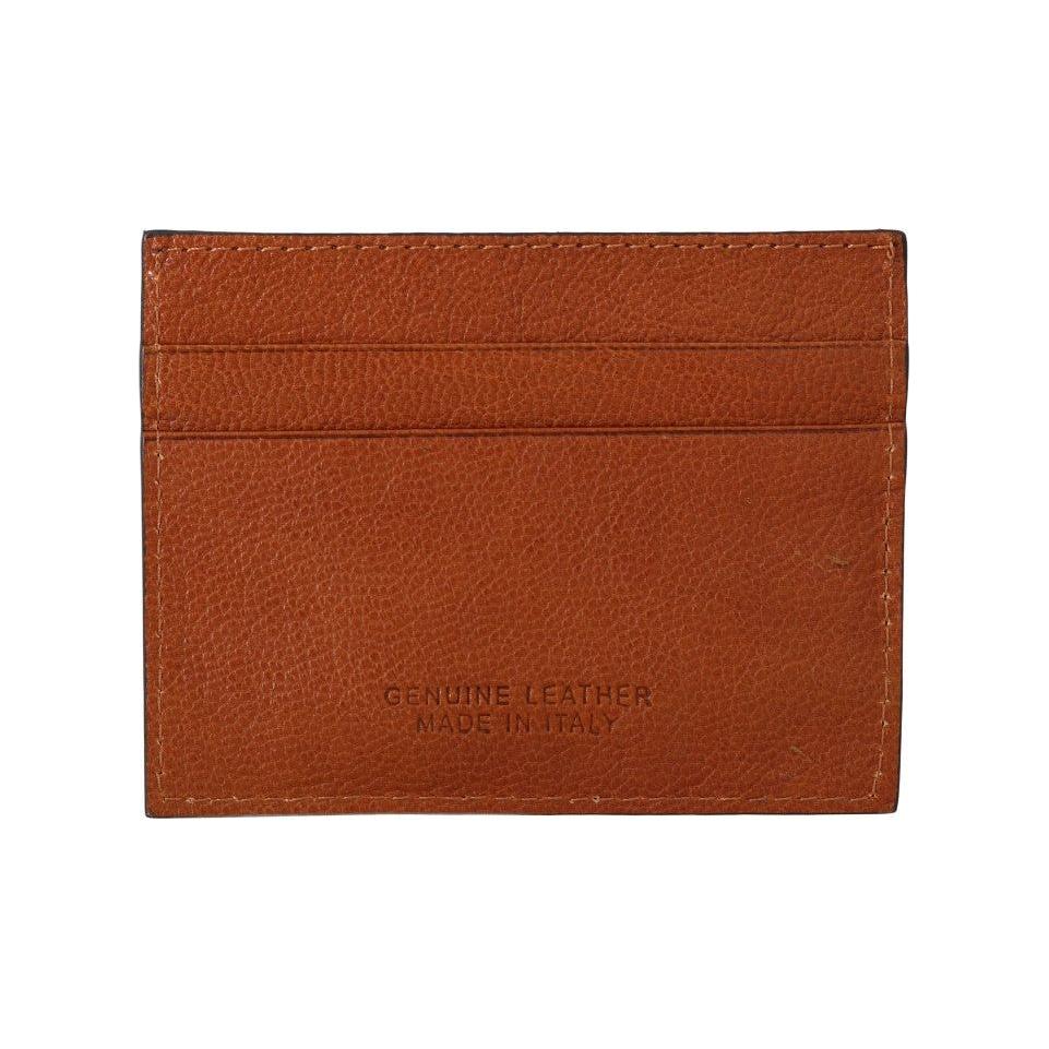 Billionaire Italian Couture Brown Leather Cardholder Wallet VAS1449