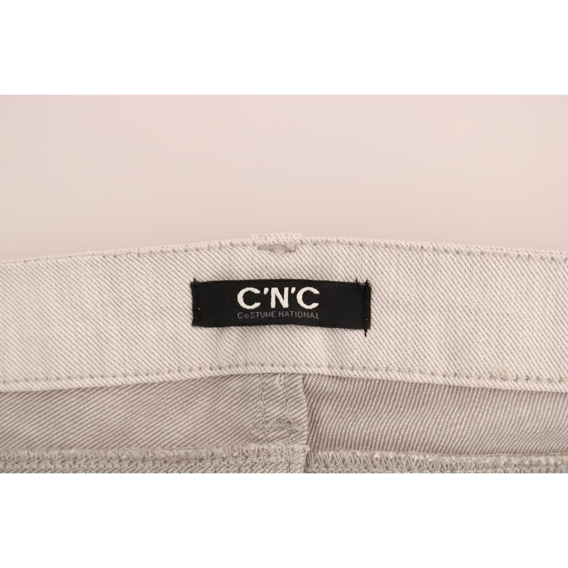 Costume National White Cotton Stretch Slim Jeans